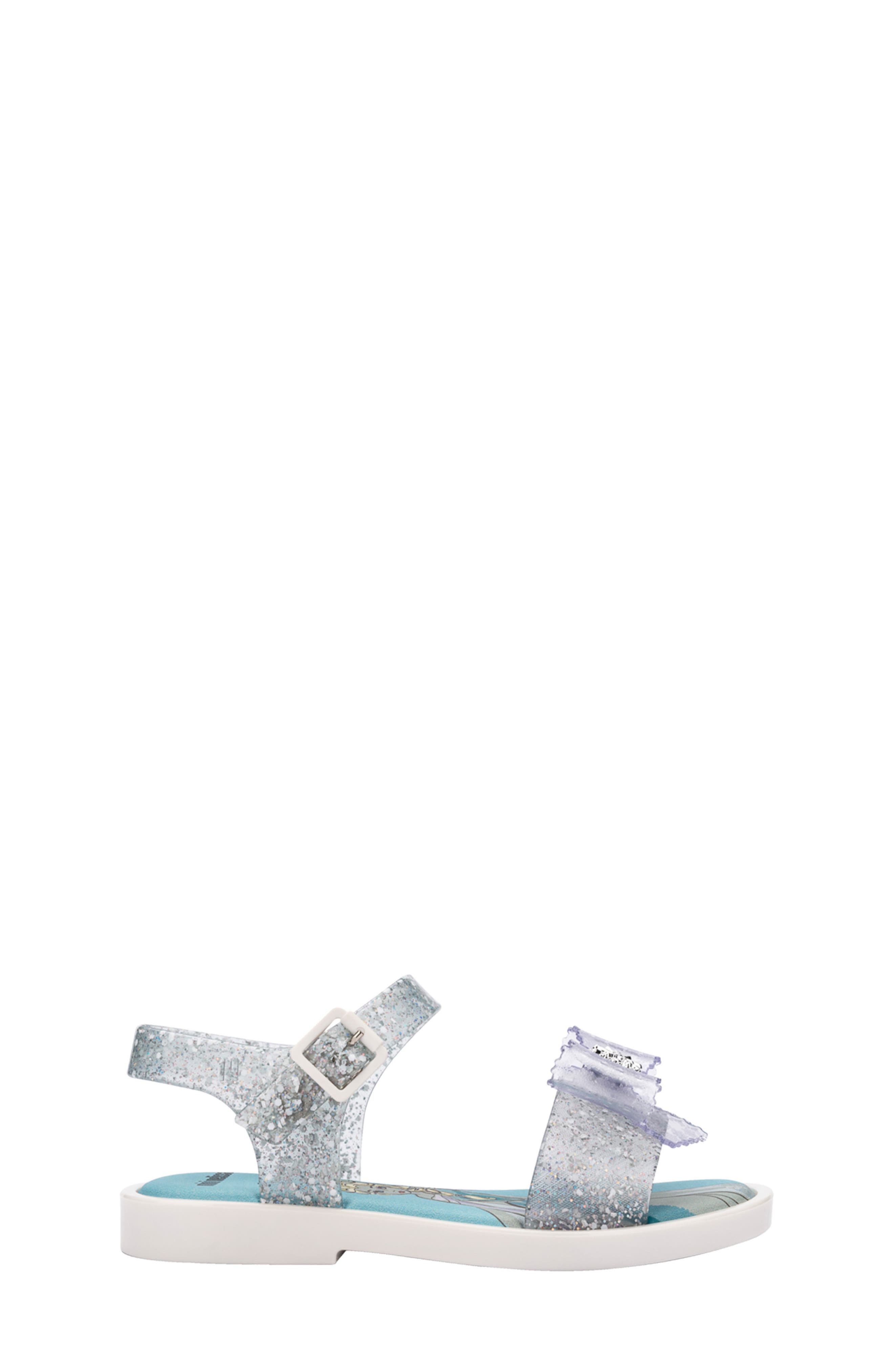 Mini Melissa x Disney Mar Jelly Sandal, Alternate, color, Clear Glit