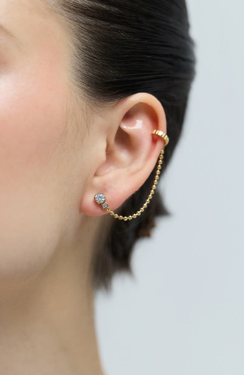 Nadri Delancey Ear Cuff, Alternate, color, Gold