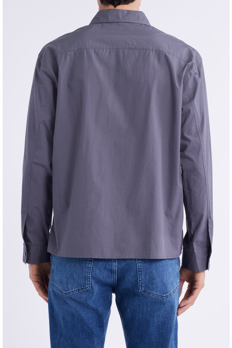 Patch Pocket Cotton Button-Up Shirt, Alternate, color, CLOUD GREY