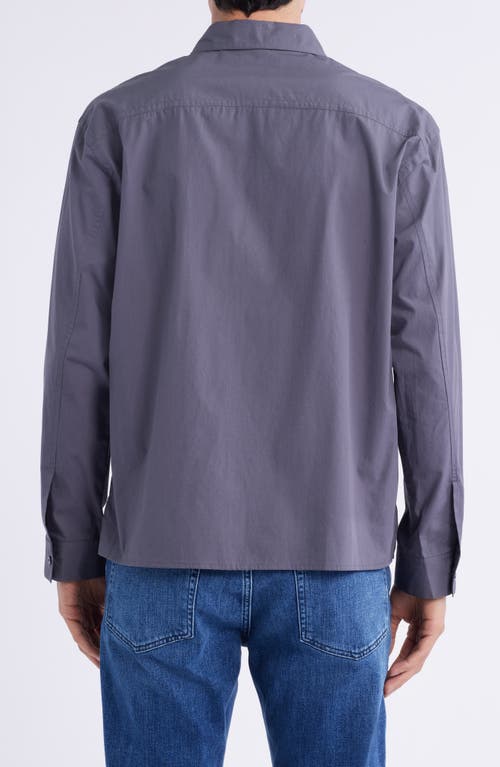 Frame Patch Pocket Cotton Button-up Shirt In Blue