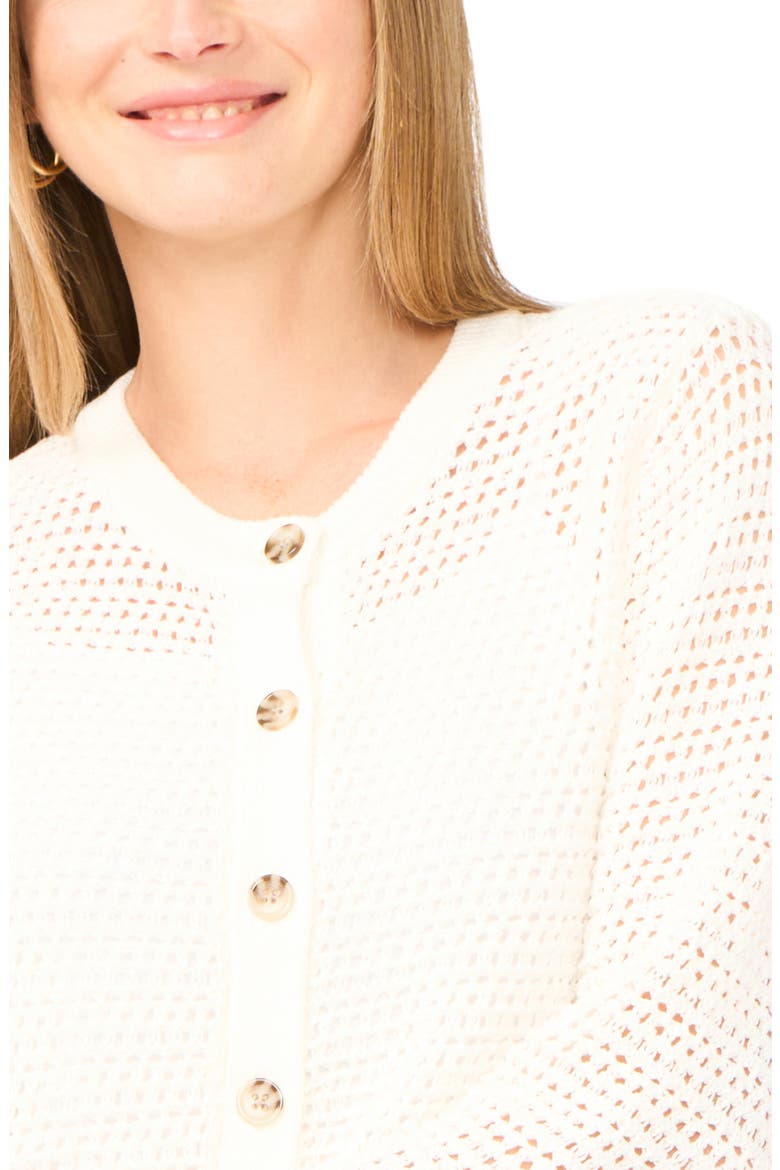 Open Weave Cardigan, Alternate, color, ANTIQUE WHITE