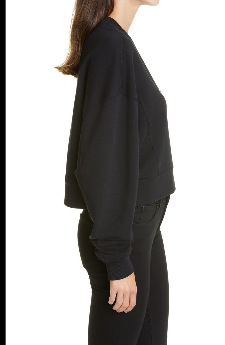 Givenchy Logo Graphic Crop Cotton Sweatshirt, Alternate, color, 