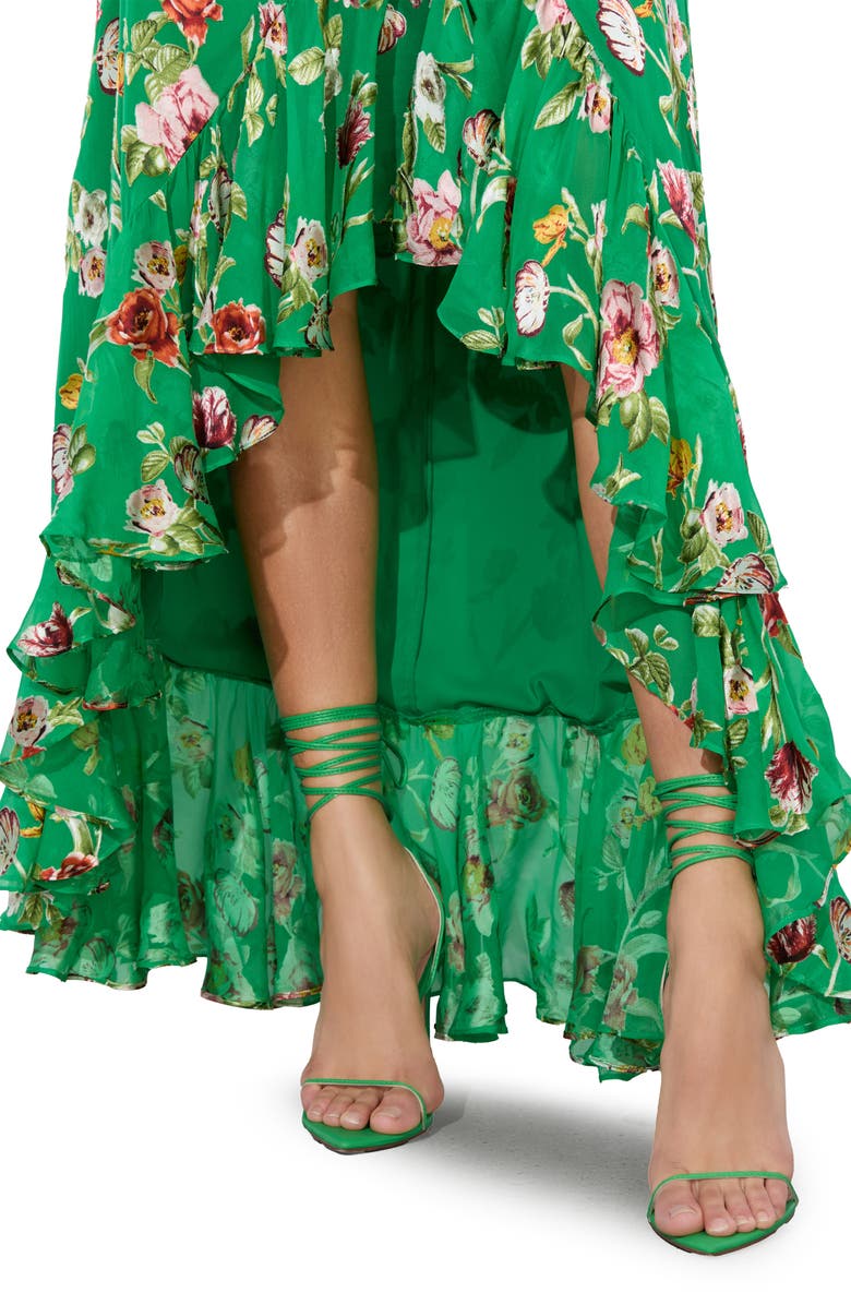 Alice + Olivia Soraya Asymmetric Maxi Skirt, Alternate, color, Hamptons Floral