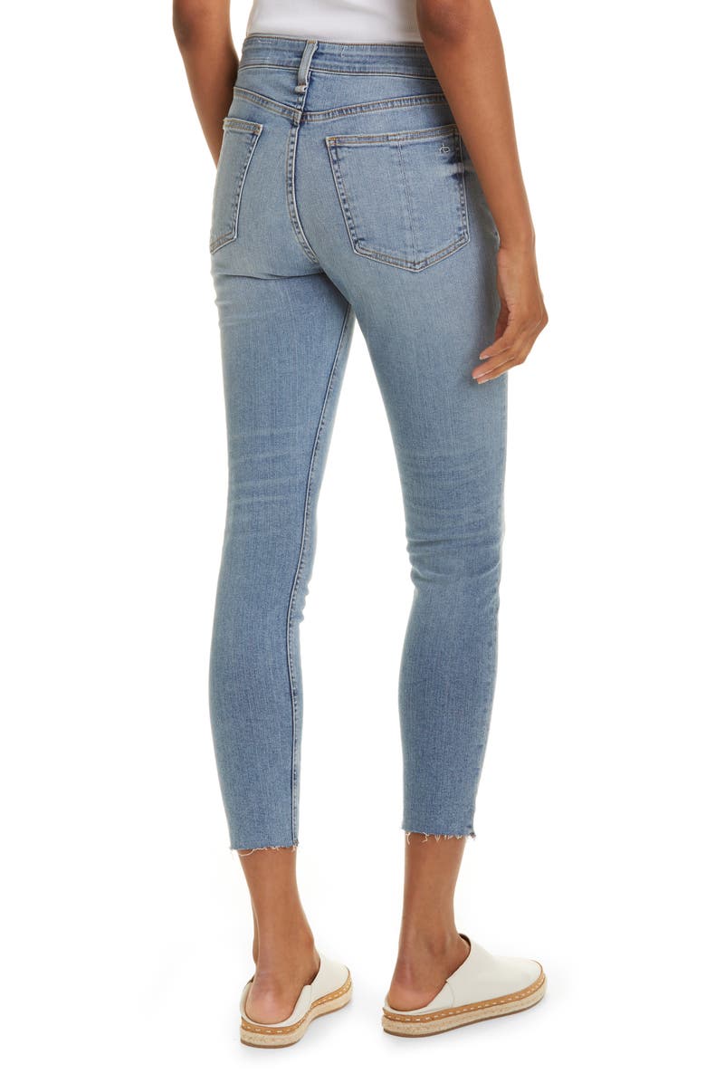 rag & bone High Waist Ankle Skinny Jeans, Alternate, color, Ellerly