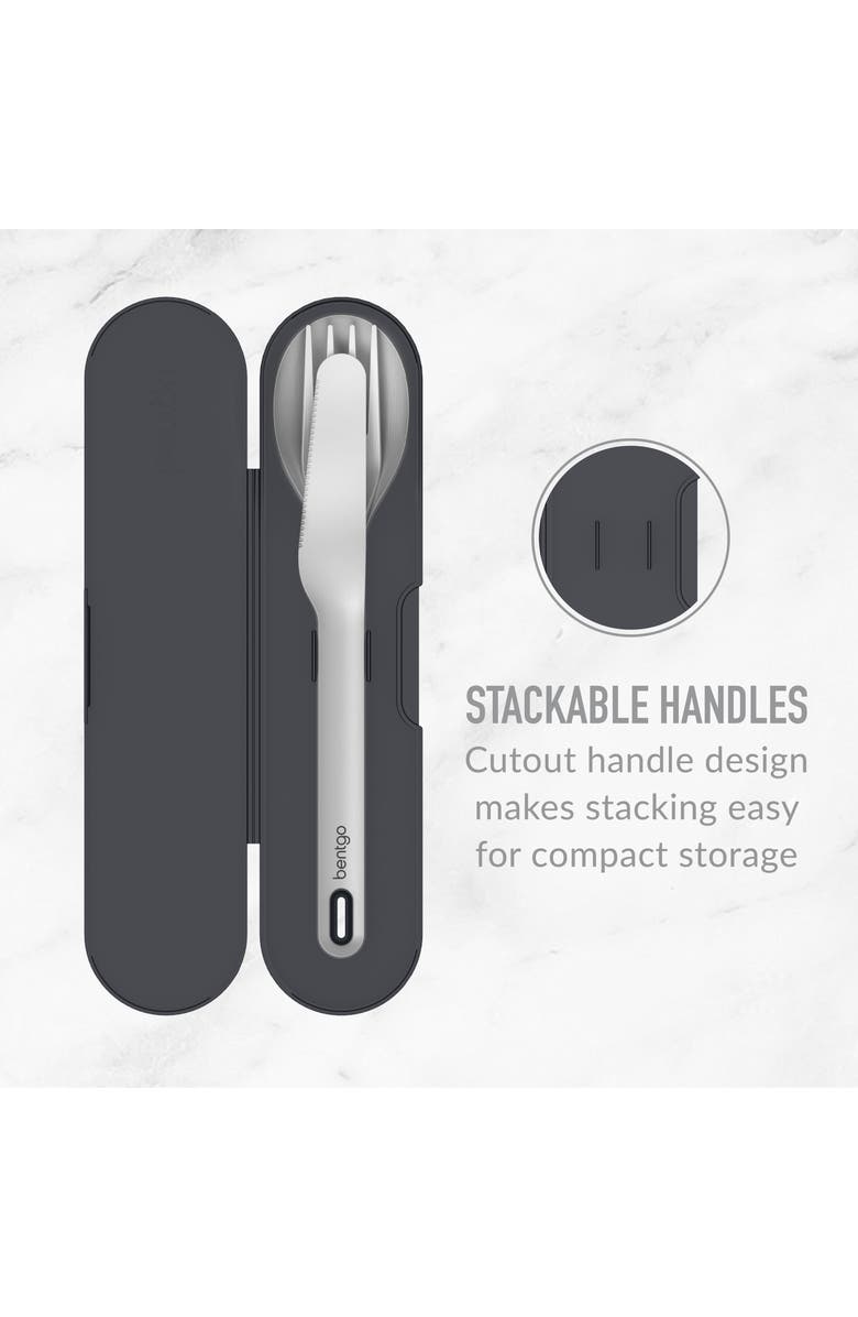 BENTGO Stainless Steel Travel Utensil Set - Carbon, Alternate, color,