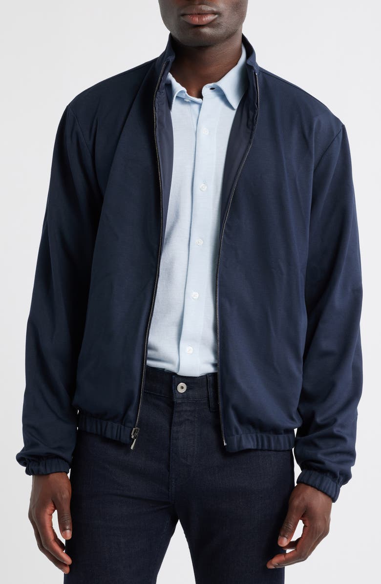 Canali Reversible Soft Touch Blouson Jacket, Alternate, color, Navy