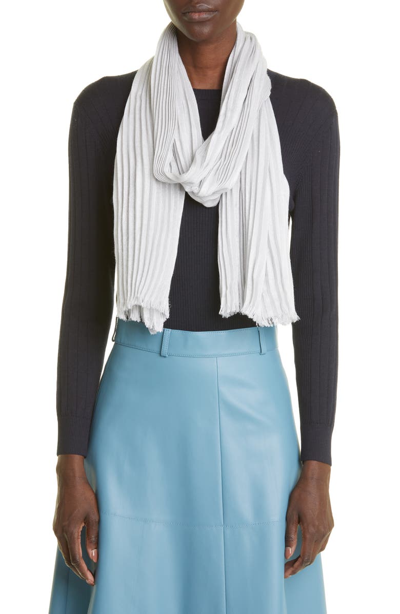Loro Piana Evening Plissé Pleat Cashmere Blend Stole, Alternate, color,