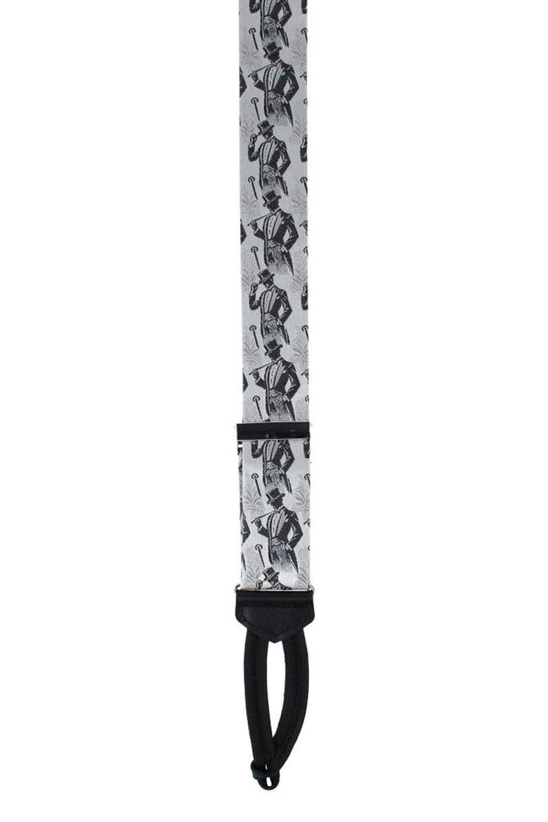 Ambrose Dapper Nights Silk Formal Suspenders, Alternate, color, SILVER