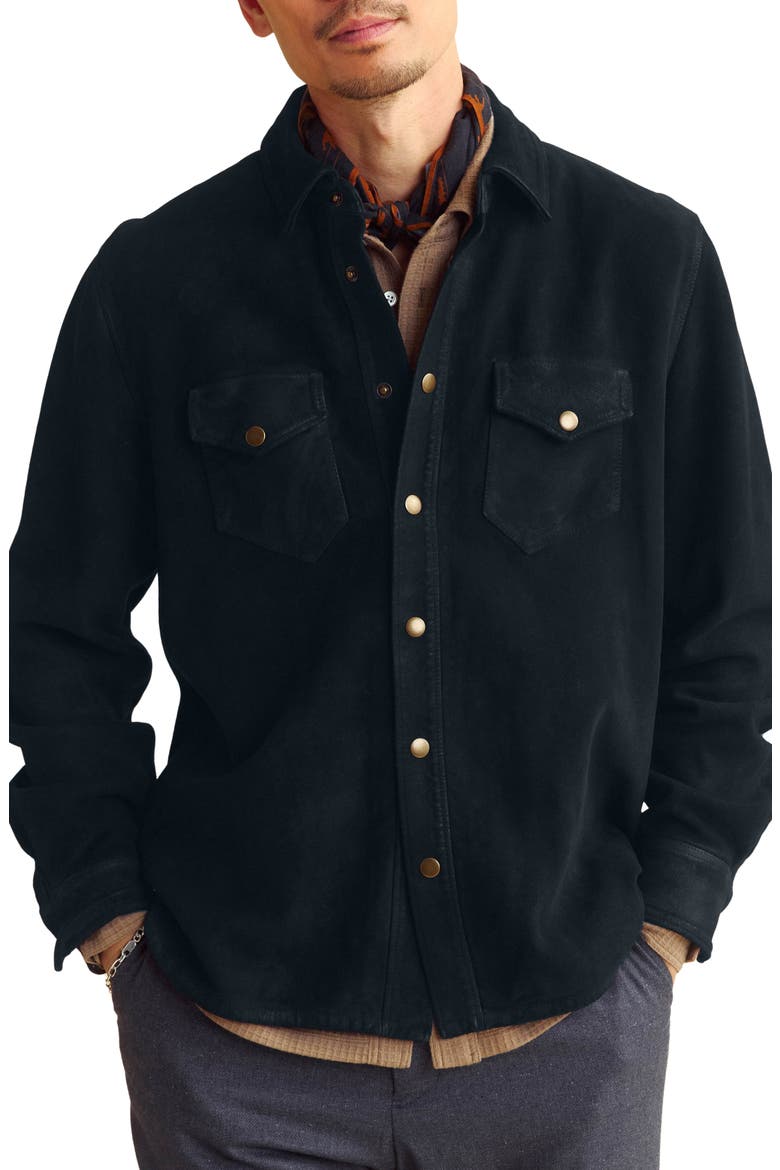 Savoy Waxed Suede Shirt Jacket (Men) | Nordstrom