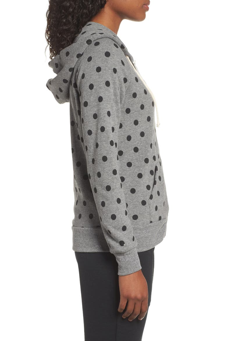 Adrian Print Zip Hoodie, Alternate, color, ECO GREY/ BLACK DOT PRINT