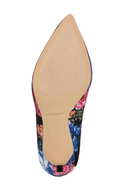 Shop Nine West Tatiana Pointed Toe Pump In Black Multi Floral