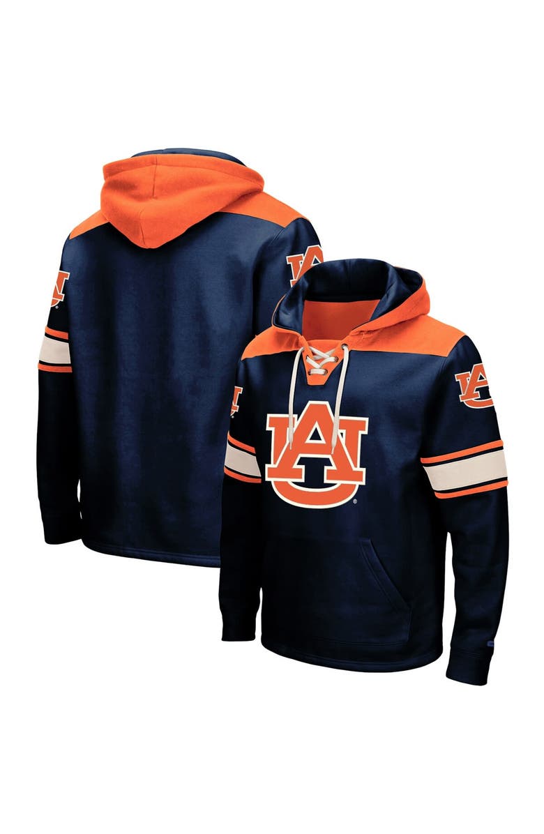 COLOSSEUM Men's Colosseum Navy Auburn Tigers 2.0 Lace-Up Pullover Hoodie, Main, color, Navy