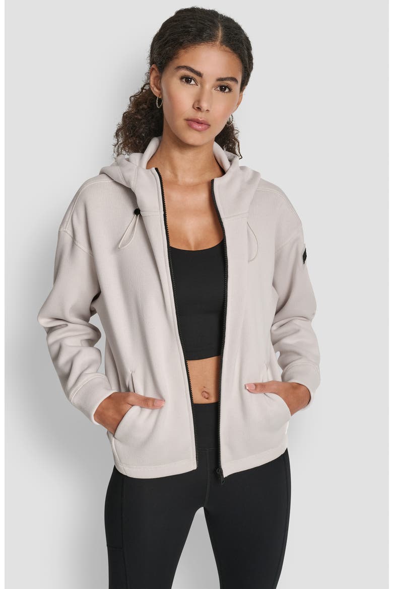 Logo Patch Full Zip Hoodie, Alternate, color, OAT