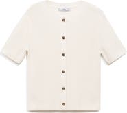 MANGO Short Sleeve Cardigan