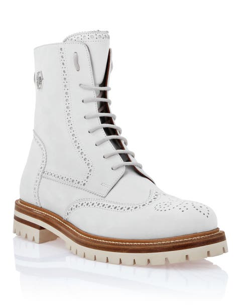 Nubuck Boots Mid Flat Hexagon Men