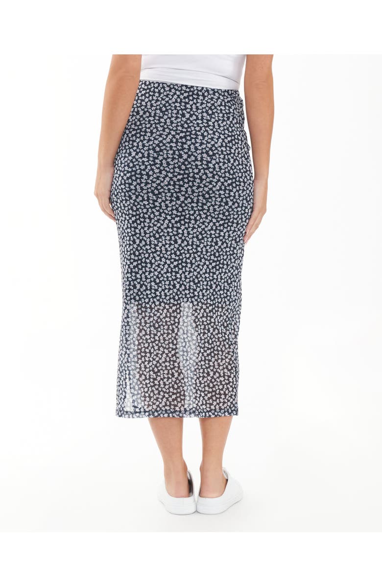 Ripe Maternity Kara Mesh Maternity Midi Skirt, Alternate, color, Navy