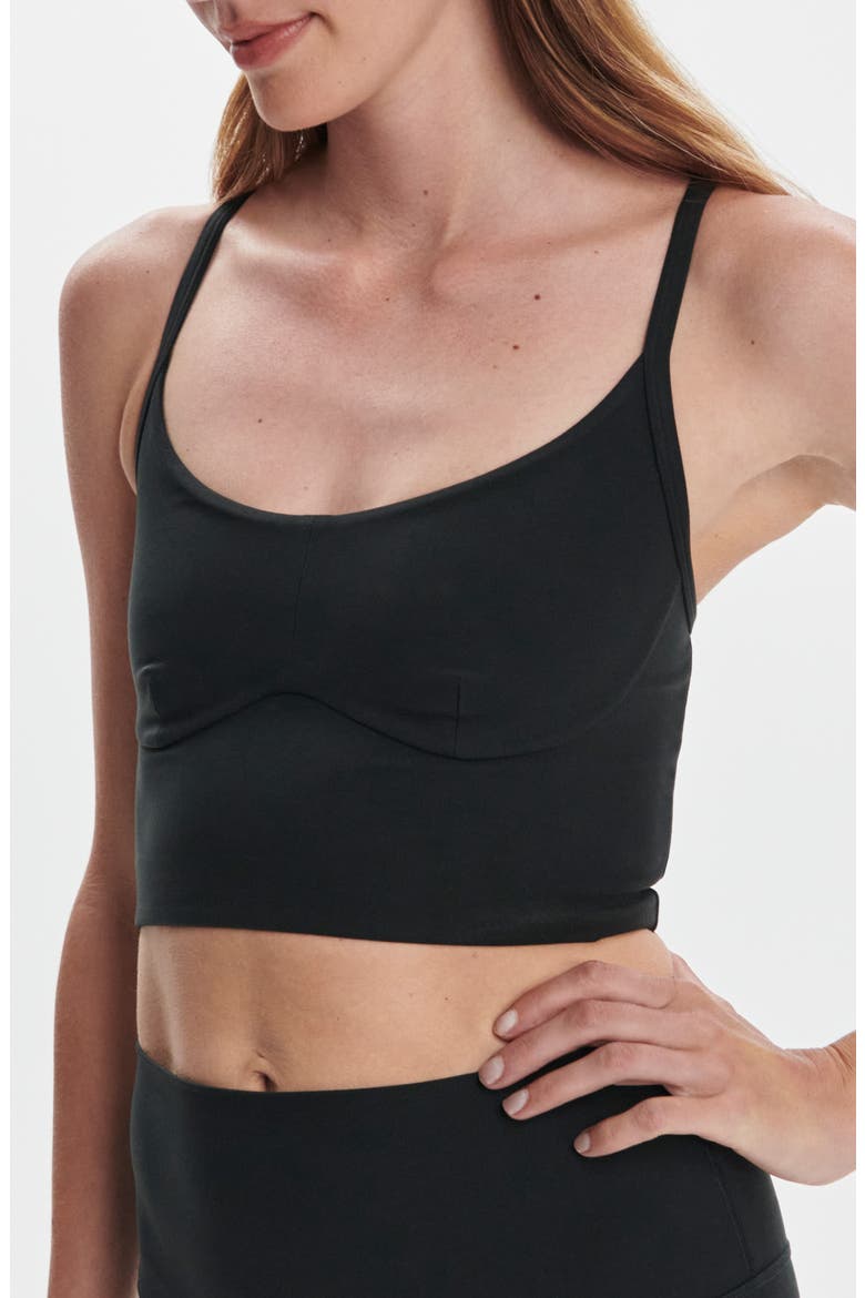 Always Surrey Longline Sports Bra, Alternate, color, BLACK