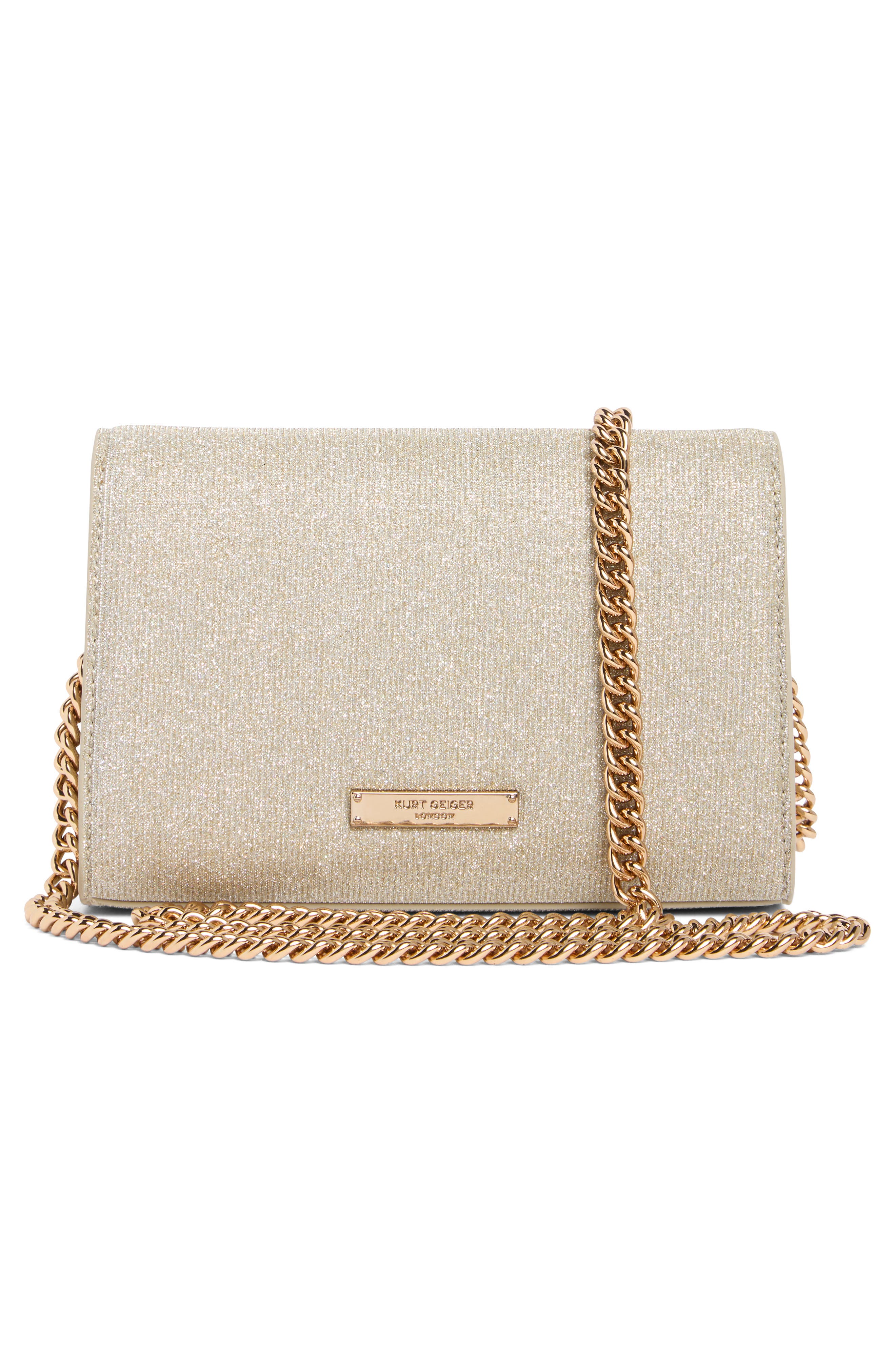 Kurt Geiger London Shimmer Clutch, Alternate, color, Silver
