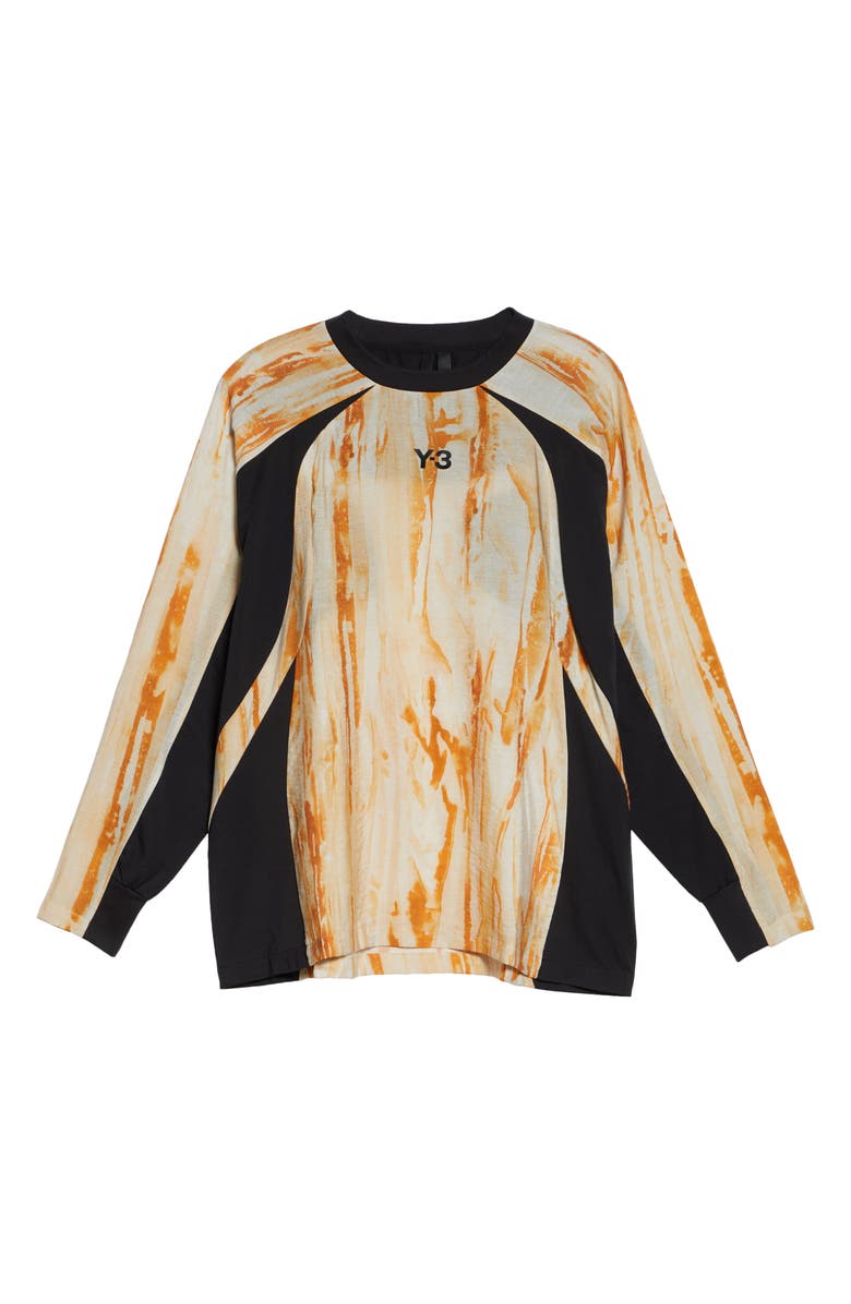 Y-3 Rust Print Long Sleeve T-Shirt, Alternate, color, 