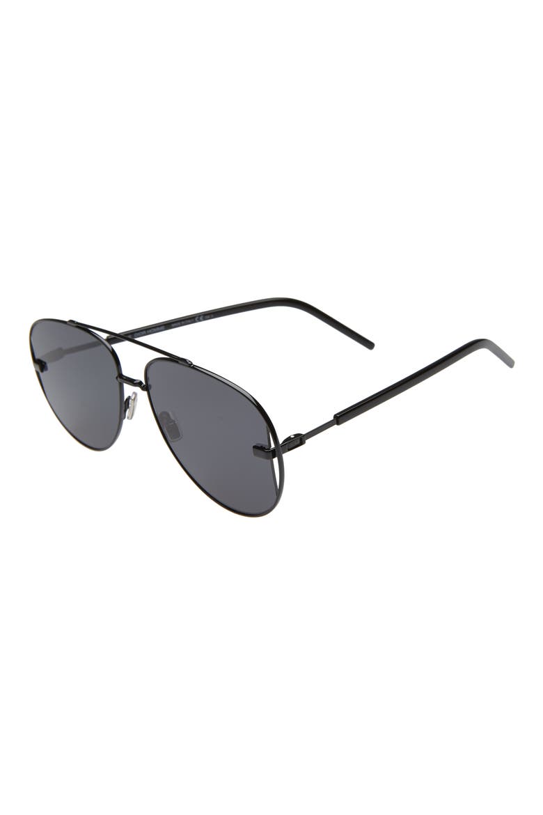 Diorscale 58mm Polarized Aviator Sunglasses, Alternate, color, BLACK