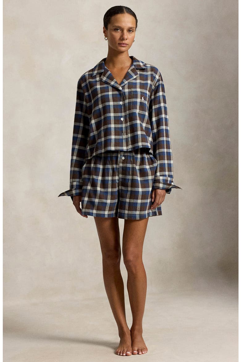 Plaid Cotton Flannel Pajamas, Alternate, color, WINTER PLAID