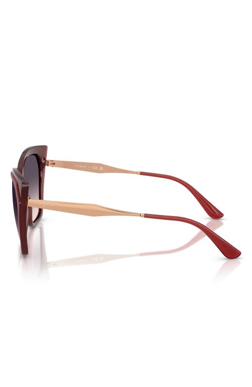 Vogue 57mm Polarized Gradient Cat Eye Sunglasses