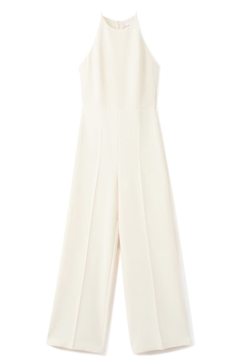 Halter Neck Wide Leg Jumpsuit, Alternate, color, ECRU