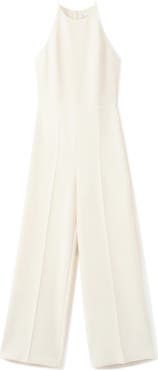 MANGO Halter Neck Wide Leg Jumpsuit
