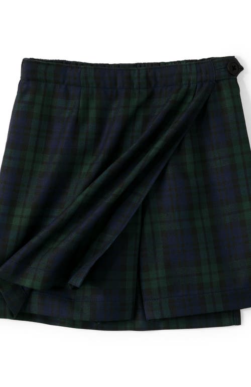 Lands' End School Uniform Girls Plaid A Line Tab Skort Top Of Knee In Multi