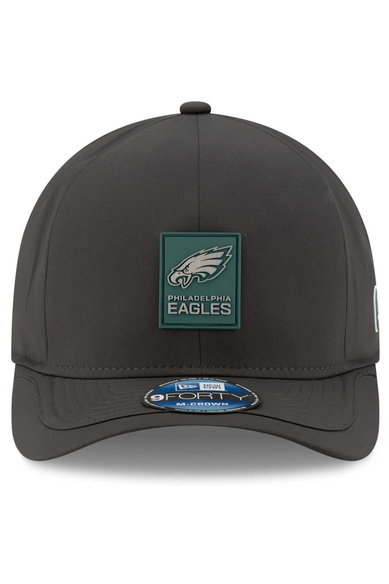 Men's New Era Charcoal Philadelphia Eagles 2025 Sideline Cold Weather 9FORTY M-Crown Adjustable Hat, Alternate, color, Charcoal