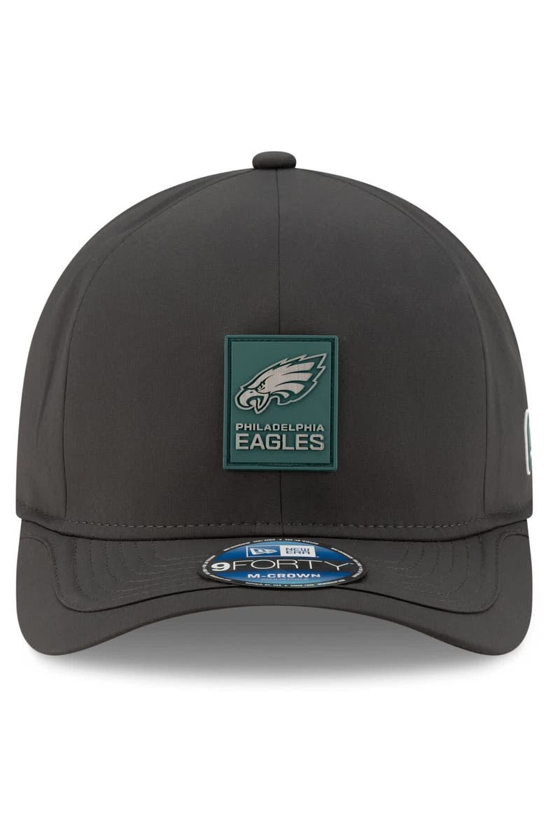 New Era Men's New Era Charcoal Philadelphia Eagles 2025 Sideline Cold Weather 9FORTY M-Crown Adjustable Hat, Alternate, color, Charcoal