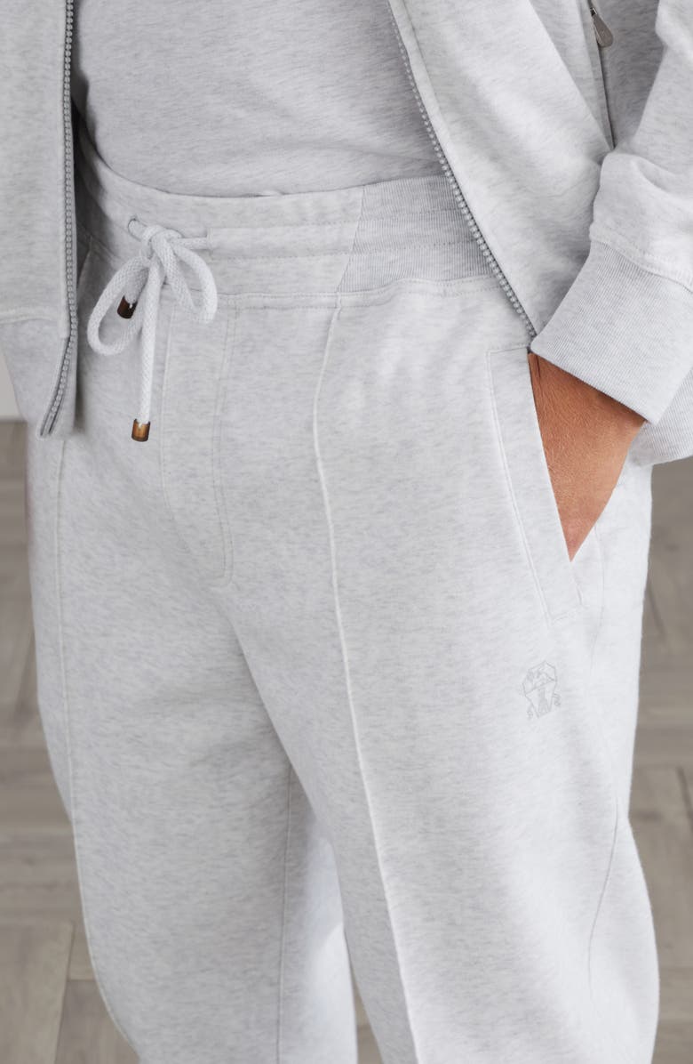 Brunello Cucinelli Techno cotton French terry trousers, Alternate, color, 