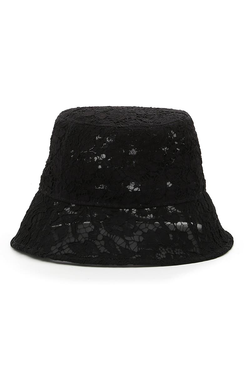 Valentino Garavani Floral Lace Bucket Hat, Main, color, 