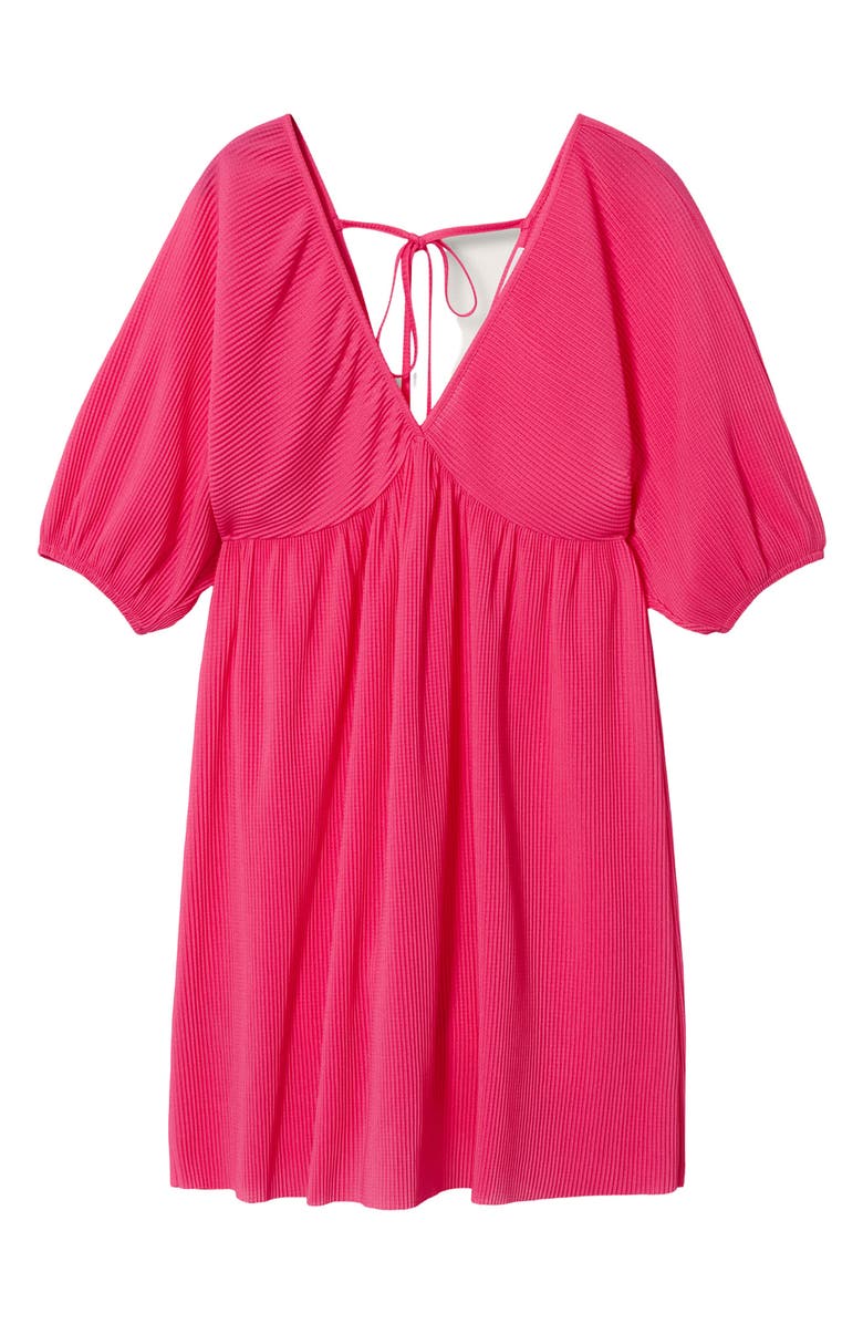 MANGO Textured Back Cutout Minidress, Alternate, color,