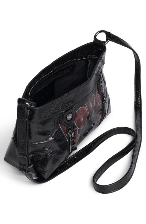 Zadig & Voltaire Sunny Mood Punk Embellished Leather Shoulder Bag In Black