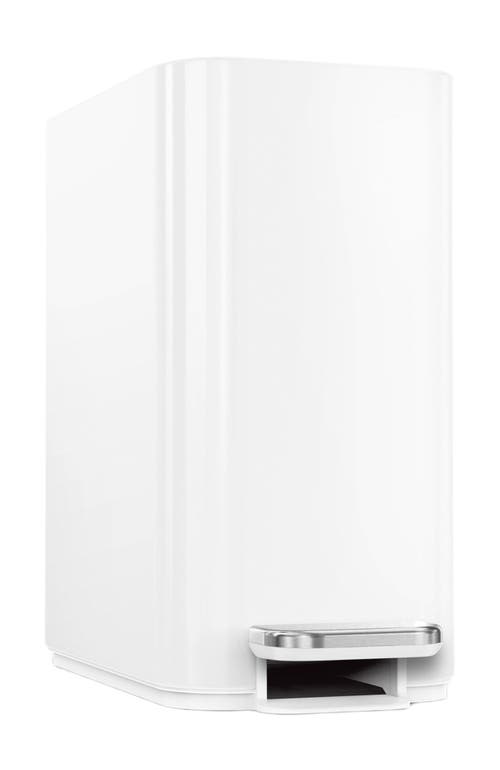 Simplehuman 5l Slim Step Trash Can In White