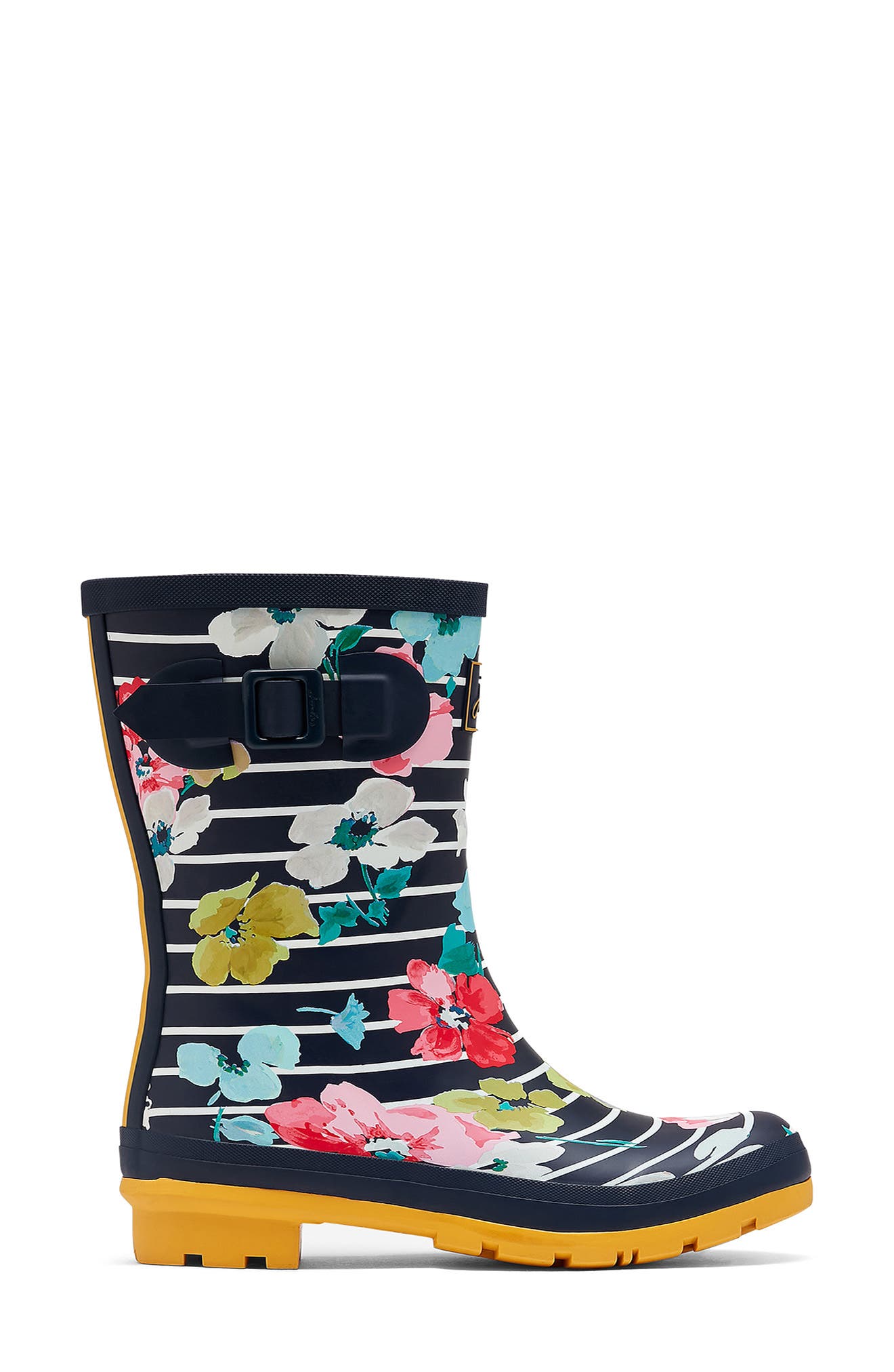 'Molly' Rain Boot, Alternate, color, BLUE STRIPE FLORAL