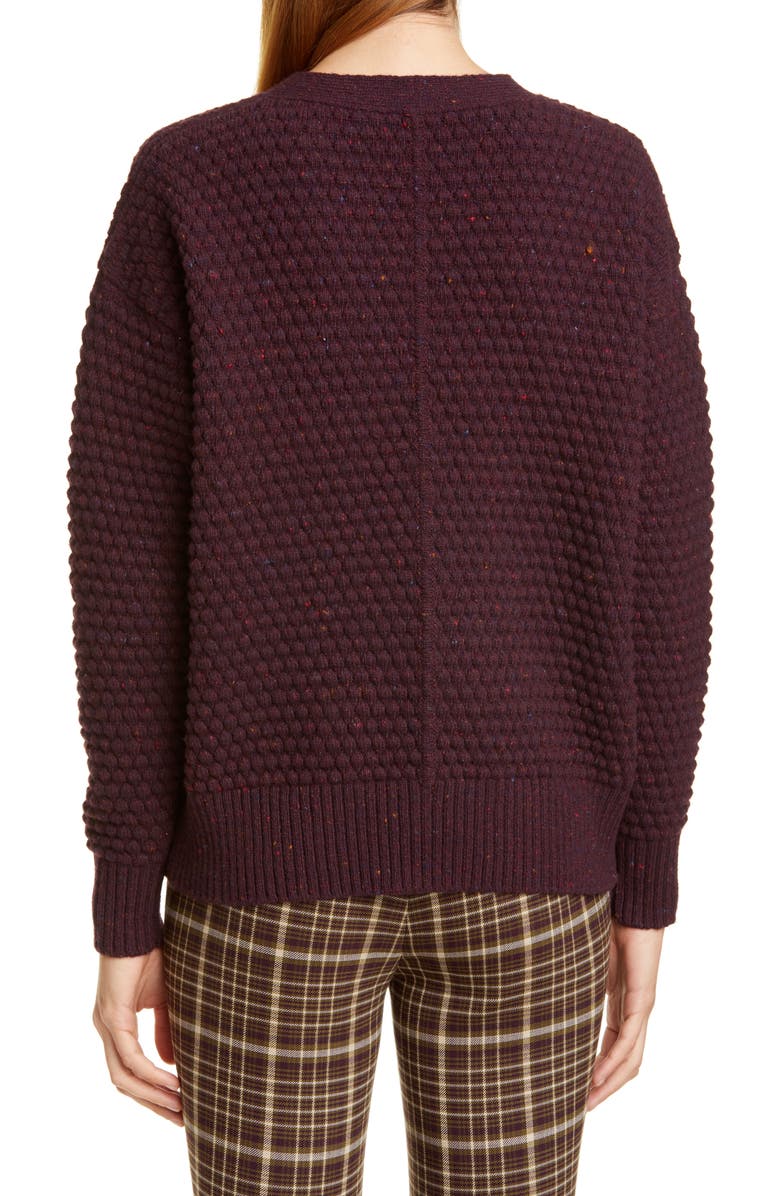 Adam Lippes Marled Wool & Cashmere Crop Cardigan, Alternate, color, 