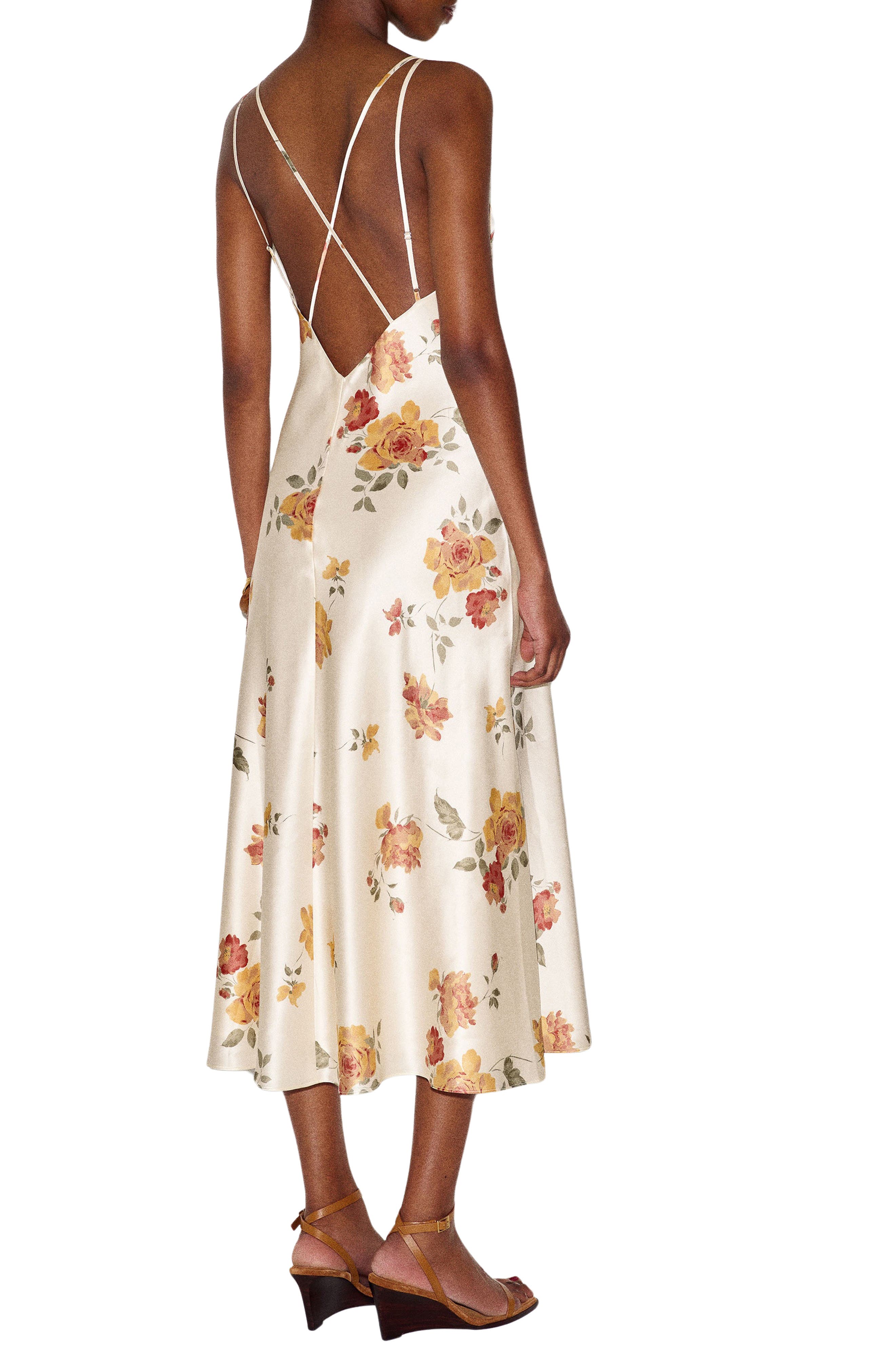 Reformation Anaya Floral Silk Dress (Women) | Nordstromrack