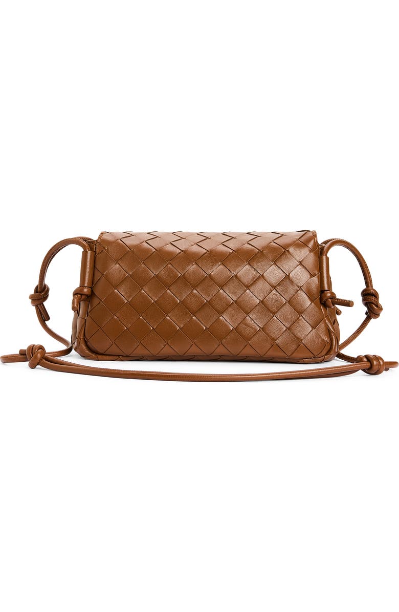 Bottega Veneta Discoteca Intrecciato Leather Crossbody Pouch, Alternate, color, 2376 Tannin-Gold