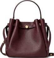 Tory Burch Romy Pebble Leather Bucket Bag