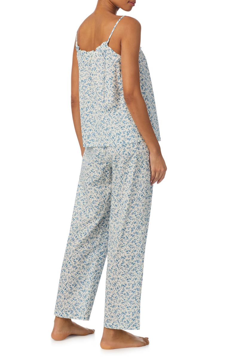 Lauren Ralph Lauren Print Tunnel Neck Ankle Pajamas, Alternate, color, Ivory Blue