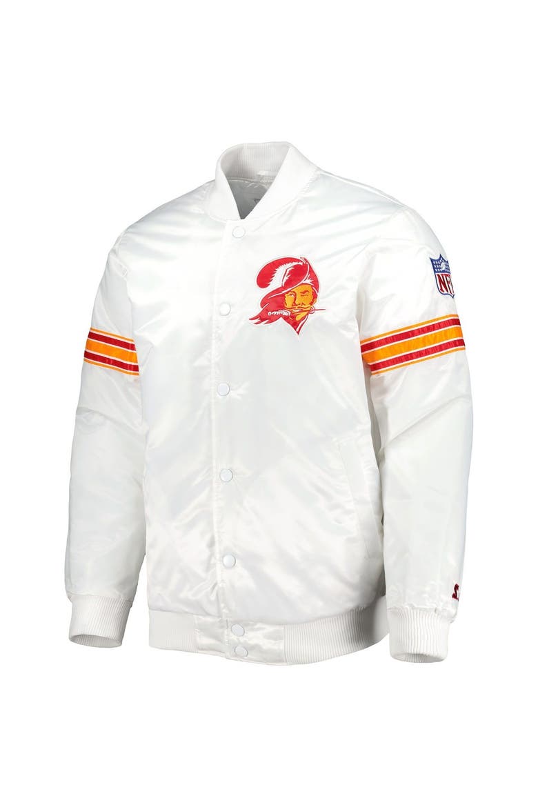Men's Starter White Tampa Bay Buccaneers The Power Forward Full-Snap Jacket, Alternate, color, White