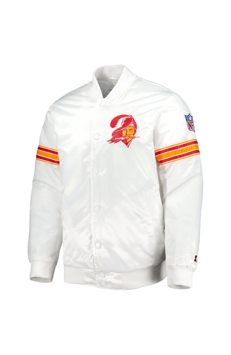 STARTER Men's Starter White Tampa Bay Buccaneers The Power Forward Full-Snap Jacket, Alternate, color, White