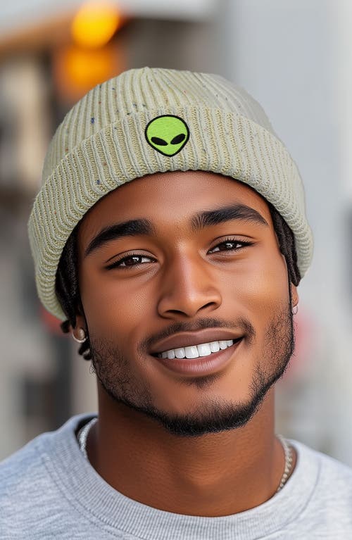 Dalix Alien Watch Cap In Beige