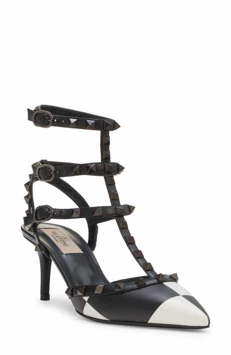Valentino Garavani Rockstud Pointed Toe T-Strap Pump