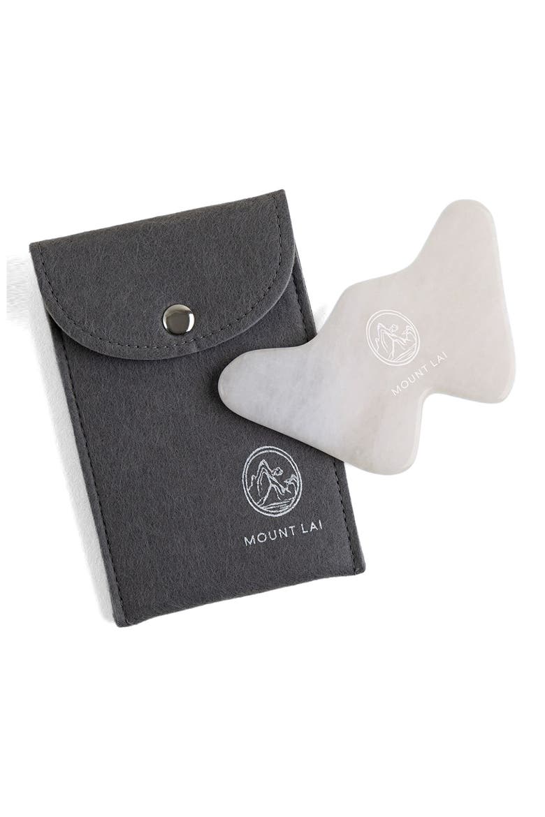Vitality Qi White Jade Gua Sha Sculpting Tool, Alternate, color, WHITE
