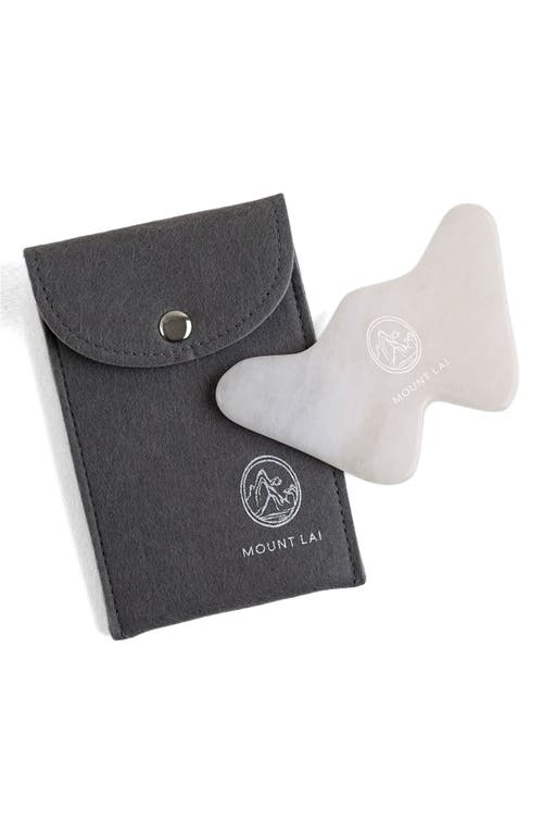 Mount Lai Vitality Qi White Jade Gua Sha Sculpting Tool In White