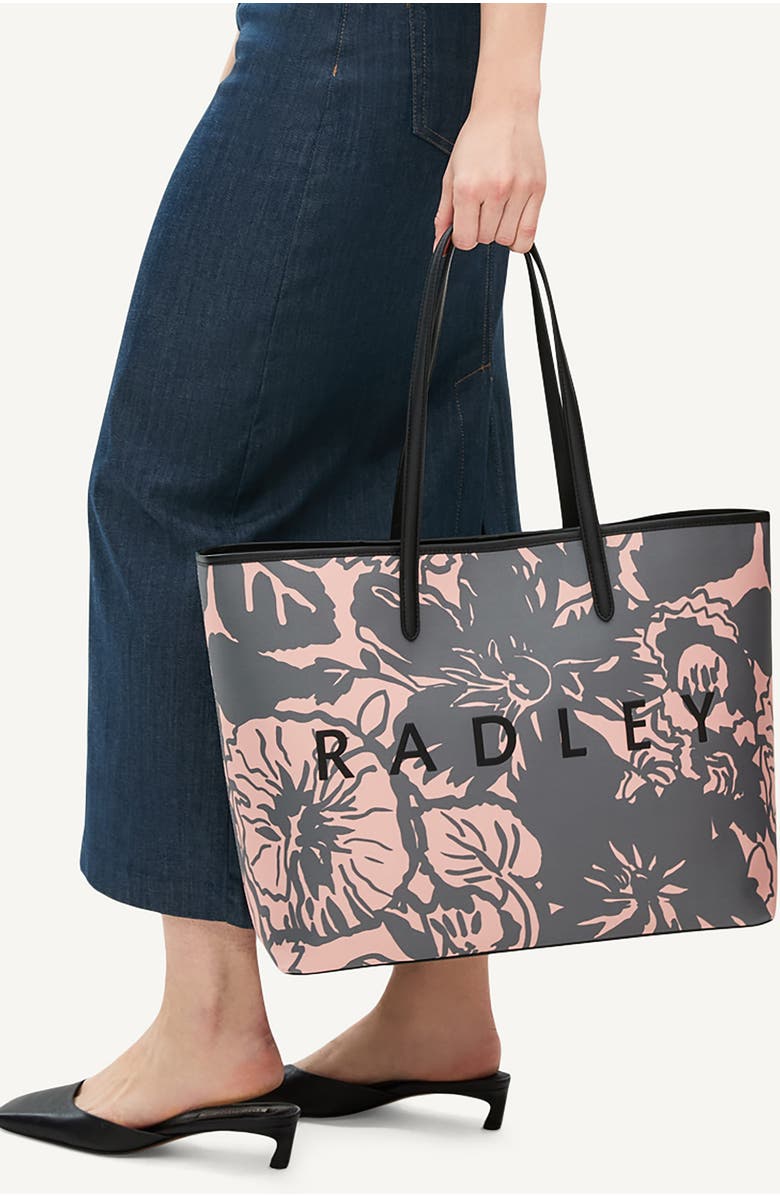 Radley Southwell Gardens Floral Medium Crossbody Bag, Alternate, color, Black/Pink