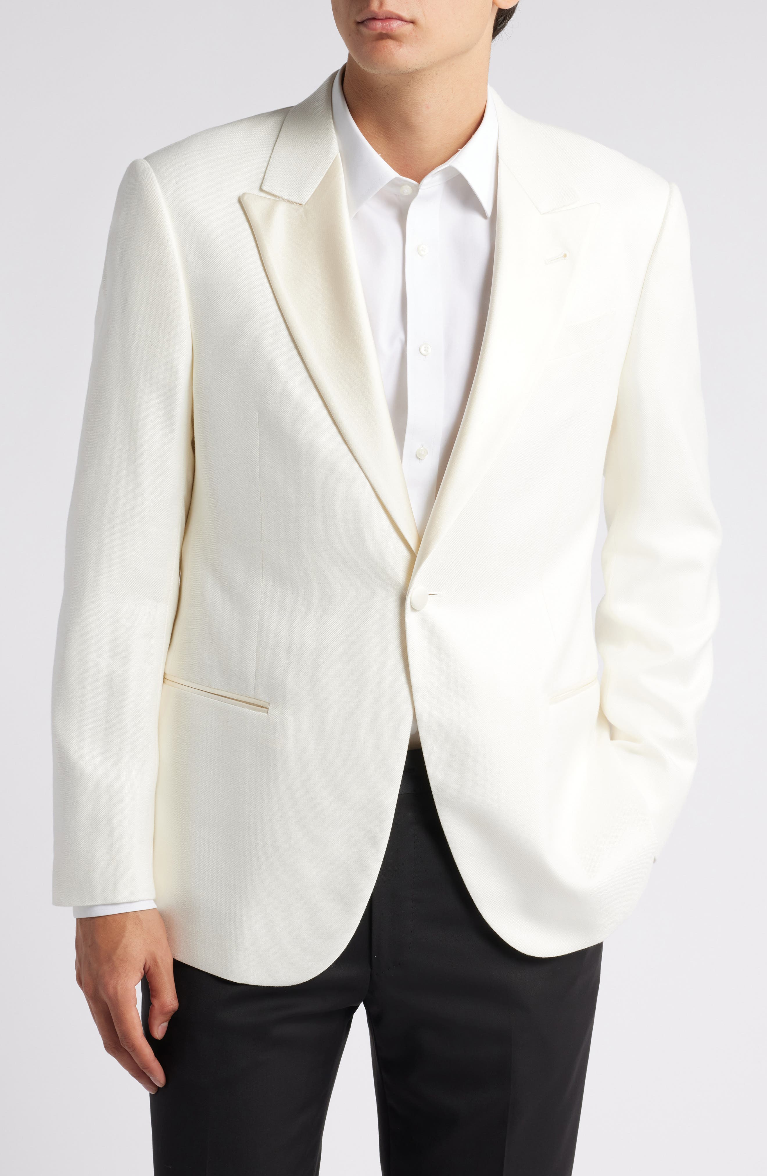 Emporio Armani G-Line Solid White Dinner Jacket